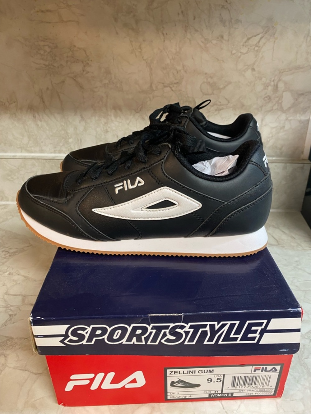 Fila Black and White Retro Style Sneakers